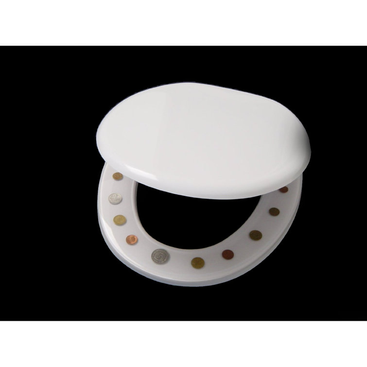 ADOB DM Coins Elongated Standard Toilet Seat Wayfair.co.uk